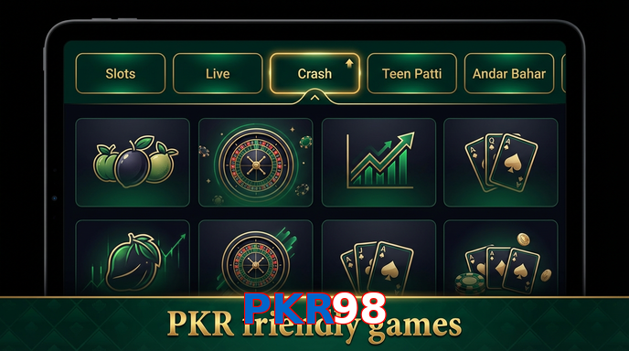 Game list for PKR98 games section